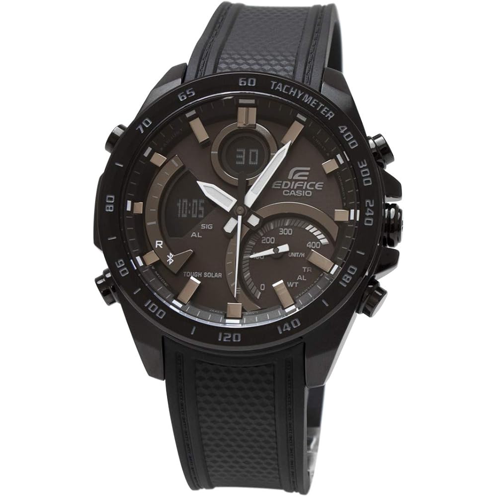 EDIFICE Casio Bluetooth Tough Solar Chronograph Calendar Analog Digital Black Business Sports Watch Waterproof