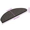 Self Adhesive Stair Treads Sisal Look 15 Pcs 65 X 21 X 4 Cm Anthracite