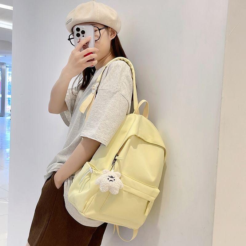 Japanese college students simple Mori school bag color fresh and versatile girl backpack high school backpack