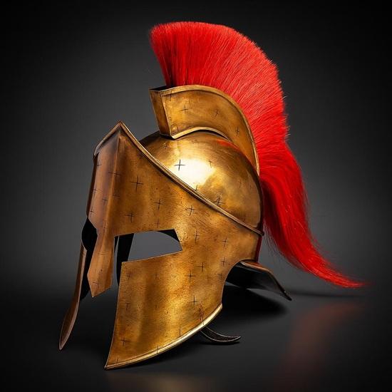 Spartan Helmet Handmade Greek Warrior Armor for Cosplay, LARP, Halloween Decor High-Quality Replica Helmet Medieval Gift