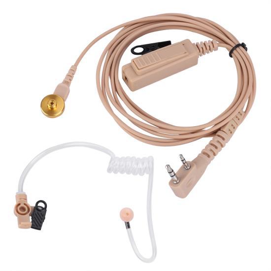 

2 Pin Covert Acoustic Tube Earpiece Clip On Headset Earphone with PTT