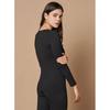 L Affair soLid reLaxwear Top And Bottom Set bLack Lwrfk493 Bk