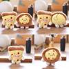 Pizza Cartoon Cute Sandwich With Smiling Expression Plush Toy Keychain Pendant