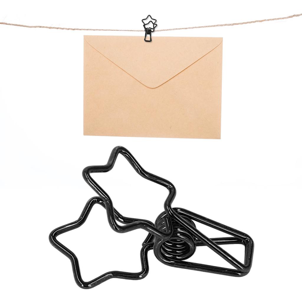 100Pcs Paper  Clips Cute Star Shape Metal Small  Paper Clips for Documents Certificates 