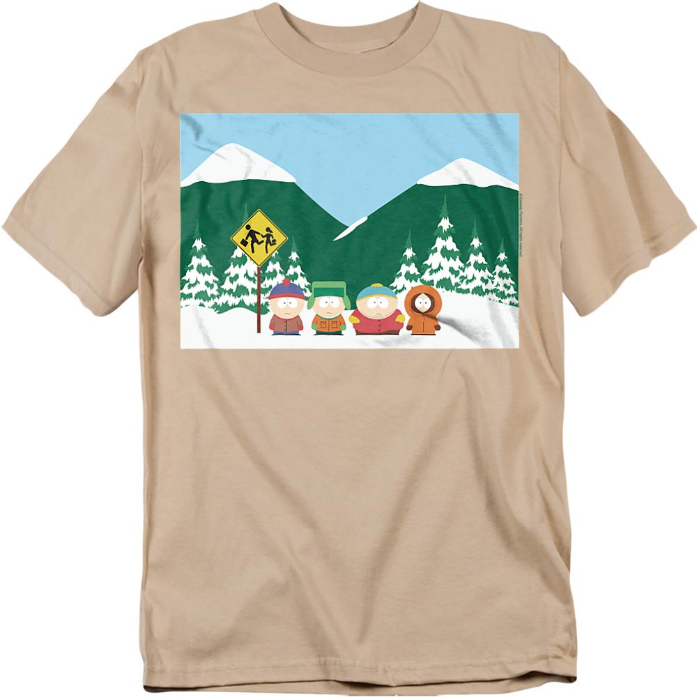 South Park Unisex Adult Bus Stop T-Shirt