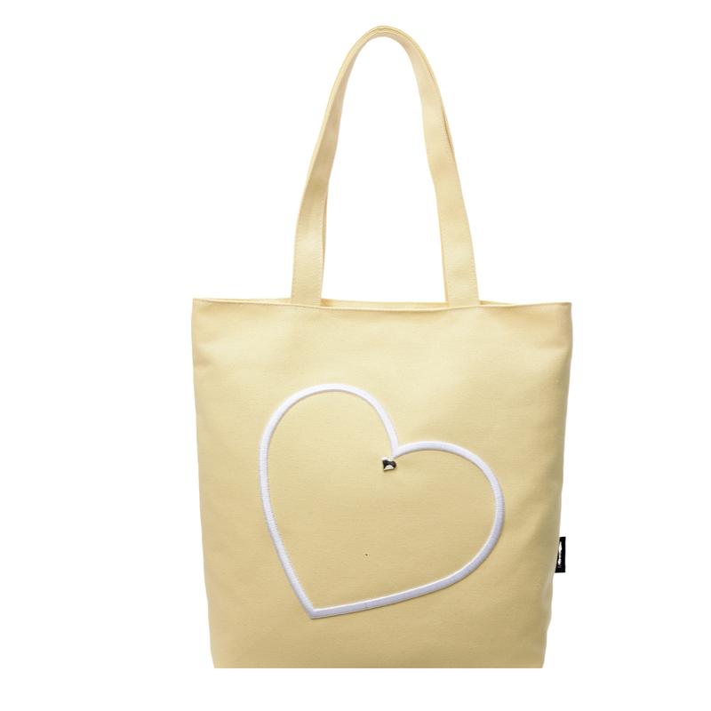 Love Canvas Bag Women's Large Capacity Tote Bag Commuter Underarm Bag
