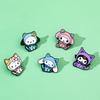 Soft Moe Sanrio Metal Badge Kulomie KT Pussy Melody Alloy Drip Brooch
