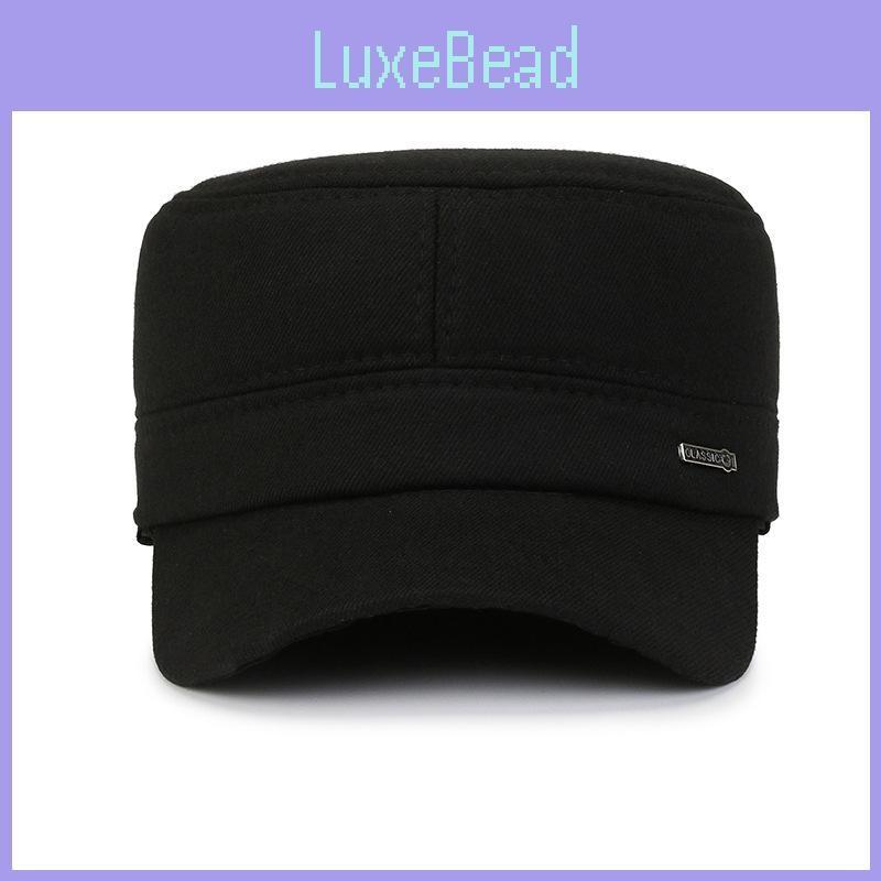 Men Letters Classic Warm Flat Cap Winter Ear Protection Thickened Travel Outdoor