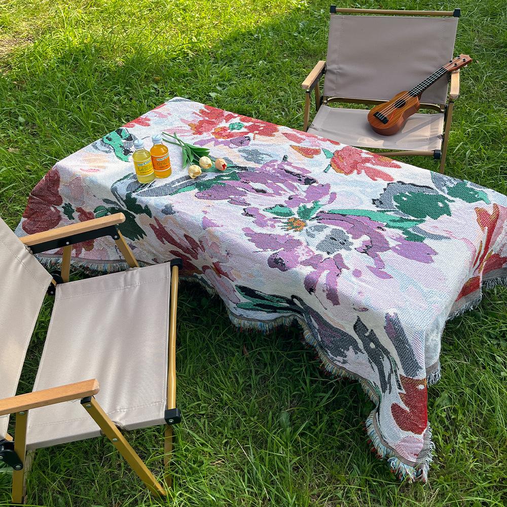 

Camping Tablecloth Premium Dining Table Mat Table Mat Cover Cloth Household Non-Slip And Dirt-Resistant Outdoor Table Mat 180x130
