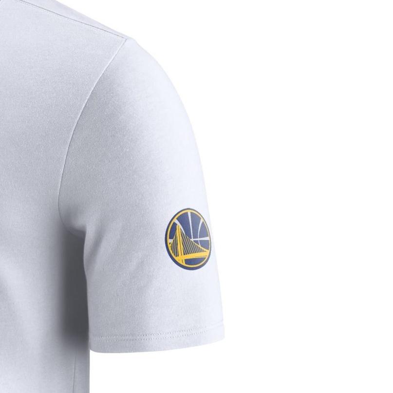 Nike Dri-Fit Golden State Warriors Printed Crew Neck Sports T-Shirt Men Tops White AJ2444-100