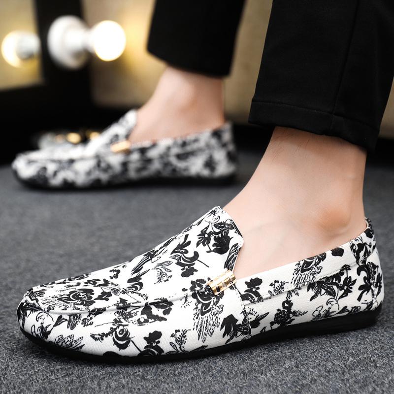 Fashion Summer Men Casual Shoes Platform Walking Running Sneakes Breathable Mens Cloth Loafers Comfortable Slip-on Driving Shoes