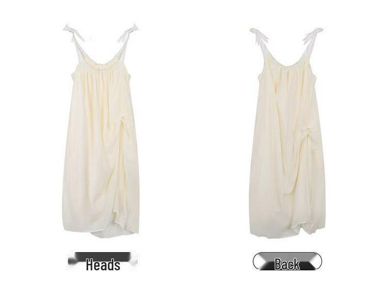 French Lace-Up High-End Camisole Dress - Women's 2026 Summer Forest Beach Style