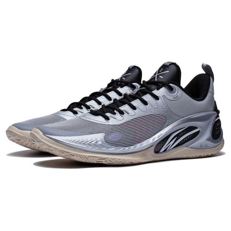 Li Ning Wade 808 3 Low Top Slip Resistant Abrasion Resistant Basketball Shoes Men's Black Gray ABPT043-3