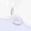 Original 925 Silver Earrings Sparkling Minimalist Heart Hoop Earrings For Women Female Party Fine Earring Jewelry Gifts