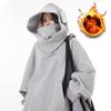 Moda Outono Casual Gola Alta Com Capuz Fleece Sweatshirt