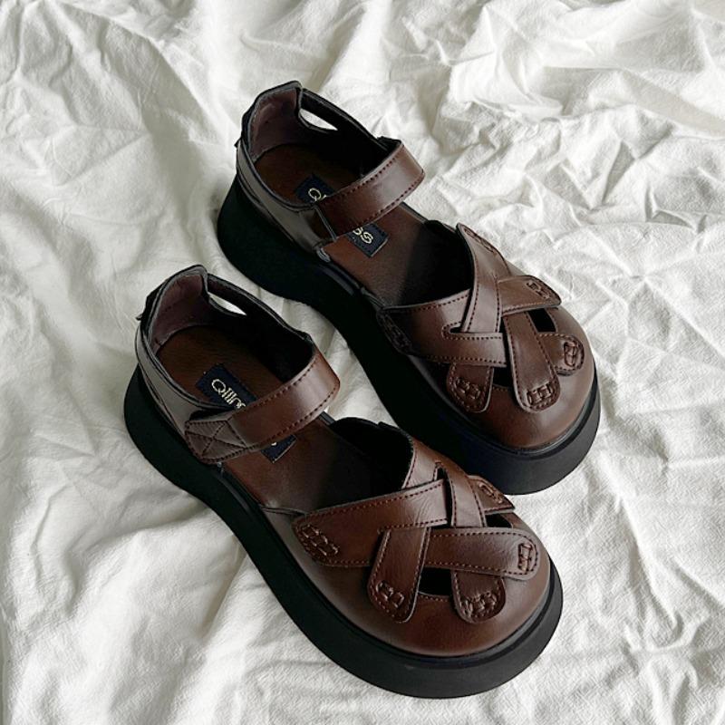 

Женская обувь 2024 года, высококачественные туфли-лодочки с круглым носком, весна-осень, лоферы, туфли-лодочки с круглым носком, повседневная офисная женская обувь на платформе 40 коричневый