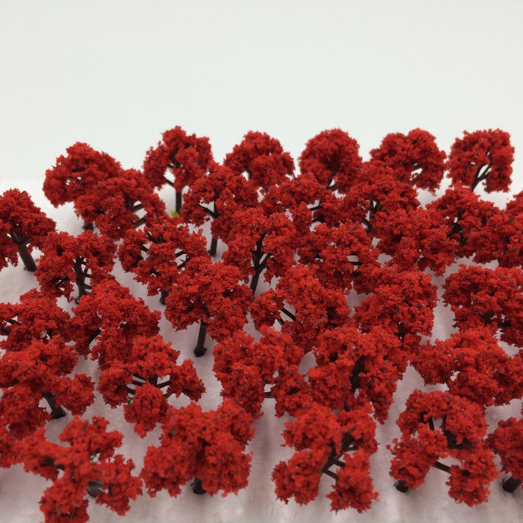DauStage Forest for N Gauge and Architectural Available In 50 or 100 Colors 100 Trees, 3cm, Dioramas, Railways, Models, (18, Red, Pieces)