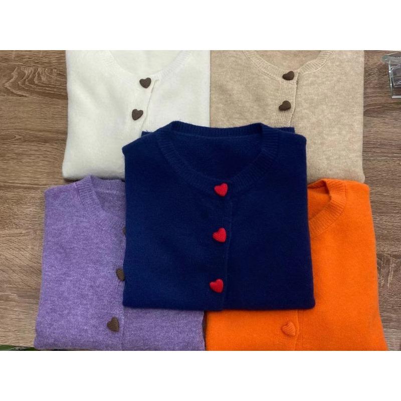 

Осень и зима новый свободный и тонкий кардиган с круглым вырезом и принтом «любовь», вязаный, женский, ленивый ветер, свитер, куртка, топ average size верблюд