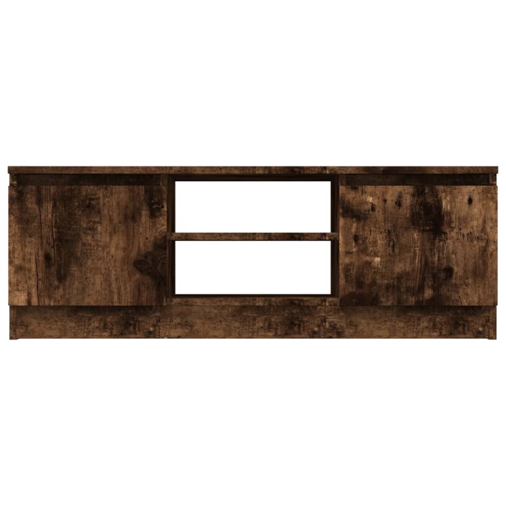 TV Cabinet with Door Smoked Oak Finish 102 x 30 x 36 cm