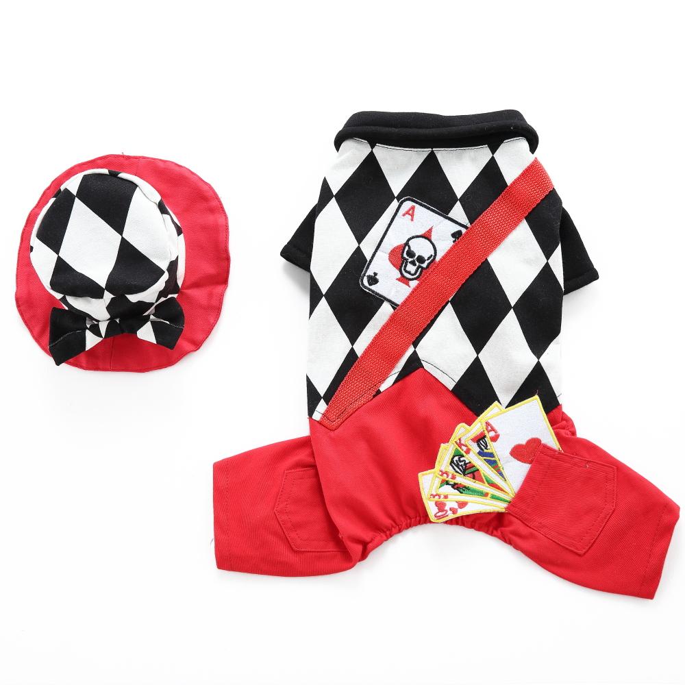 Pet Dog Christmas Clothes Santa Magic Dog Costume Winter Puppy Pet Cat Coat Jacket Dog Suit with Cap Warm Clothing for Dogs Cats