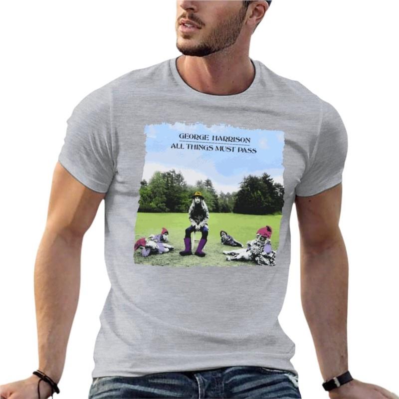 

George Harrison All Things Must Pass Oversize TShirt Personalized Mens Clothes Cotton Streetwear Large Size Top Tee 3XL