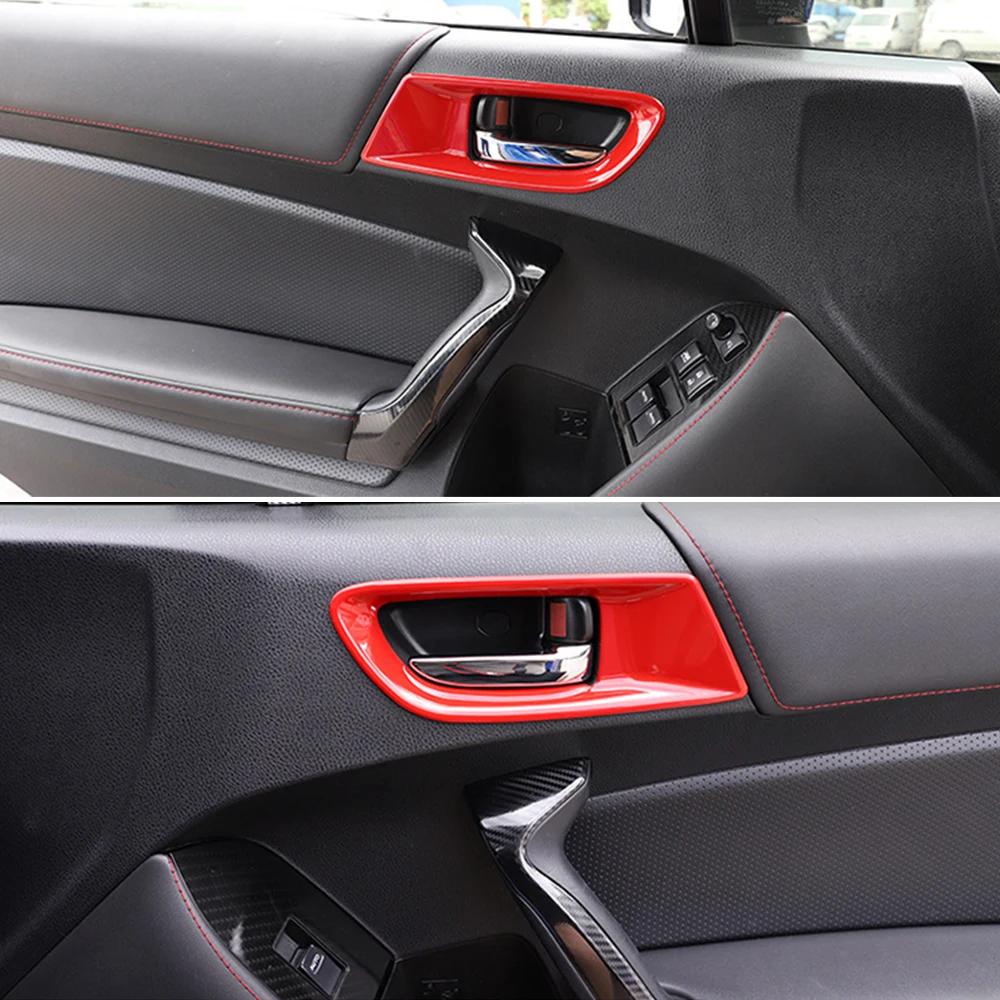 2PCS Car Door Inner Handle Bowl Decoration Cover Sticker for Toyota 86 Subaru BRZ 2012-2020 Auto Car Accessories Interior Decor