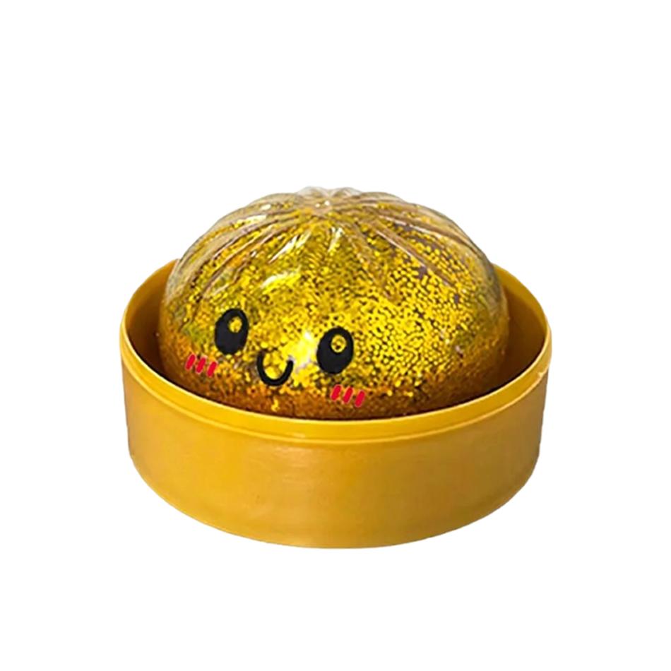 Dumpling Stress Balls Fidget Sensory Toy Simulation Food With Steamer Squeeze Dough Ball Stress Relief Hand Toy 1-5 Pcs
