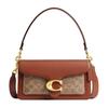Tabby 26 Classic Logo Buckle Closure Cow Leather Shoulder Handbag Medium Size Women's Brown and Caramel Color