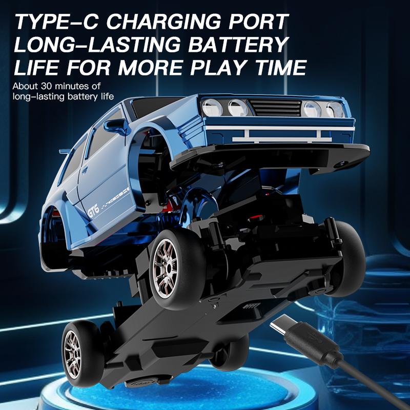 1:43 High Speed RC Drift Car 2.4G 4WD Remote Control Racing Car With Gyroscope & Lights Competition Race Car Boys Toy
