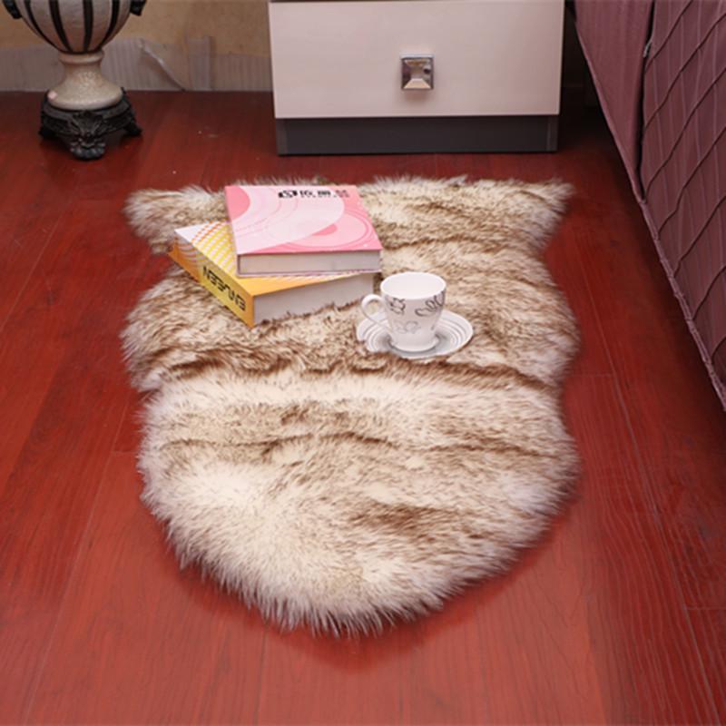 Imitation Australian Wool Plush Carpet Sofa Cushion & Bay Window Mat