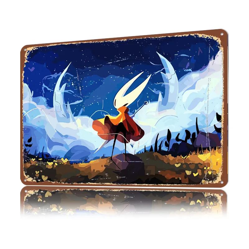 Hornet From Hollow Knight Digital Art Personalized D Textured Metal Poster Wall Art Tinplate Sign for Bedroom Decorations House