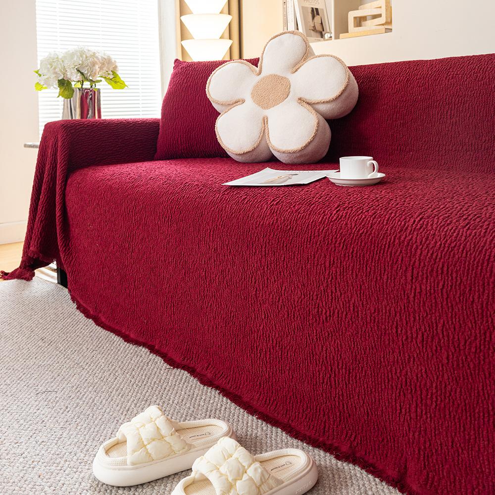 Four Seasons Universal Sofa Towel Chenille Simple Fashion Non-slip Sofa Cover Cloth Cushion Dust Cover