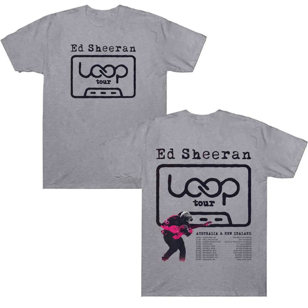 Ed Sheeran LOOP Tour T-Shirts Baumwolle Herren Damen Sommer T-Shirts NEU Mode Locker Unisex Streetwear Hip Hop Grafik Kleidung Y2K