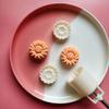 100g Plastic Material Mooncake Molds Sunflower Shape Mooncake Stamps Baking Mooncake Accessories for Mid-Autumn Festival