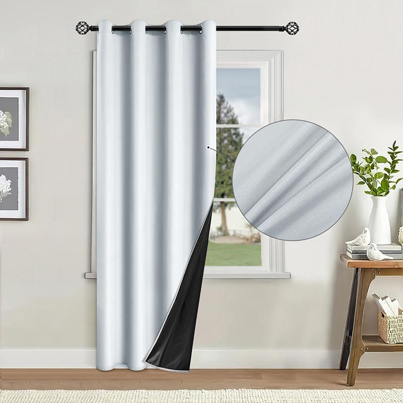 Solid Color Blackout Curtain Windlow Curtains No Punching Insulation Sunshade Curtain Window Drapes for Bedroom Living Room
