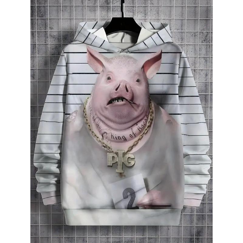 Funny Pig Graphic Sweatshirt 3d Print Hoodie For Men Women Clothing Novelty Fashion Oversize Hoodies Women Street Coat 2025 New