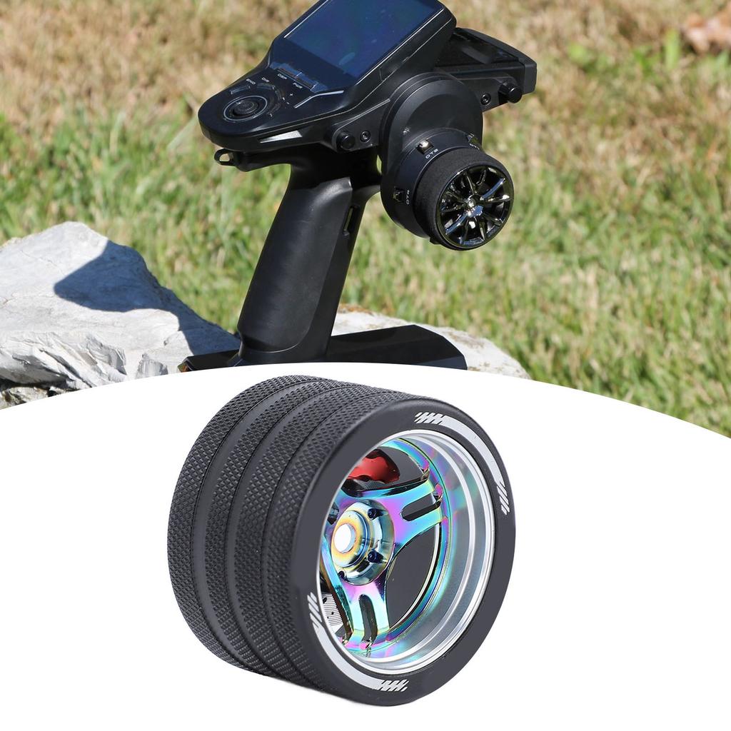 RC Transmitter Steering Hand Wheel Replacement Accessory Aluminum Alloy RC Steering Wheel Grip for for FUTABA