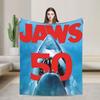 Jaws Shark Wool Blankets 80s Movie Awesome Throw Blanket for Sofa Bedding Lounge 150*125cm Bedspreads