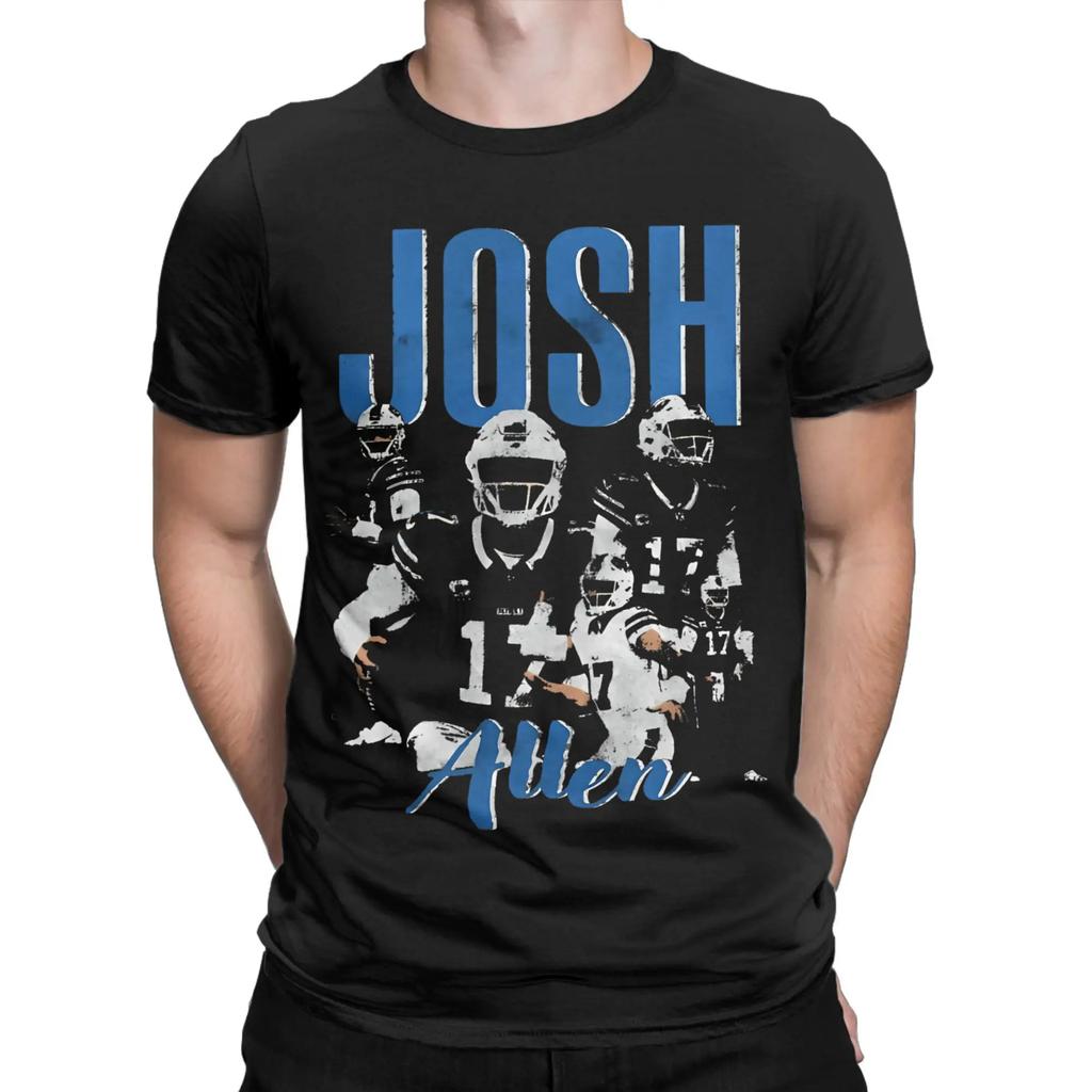 Unisexs Josh Allen T Shirts Cotton Tops Humorous Short Sleeve Round Collar Tees Plus Size TShirt