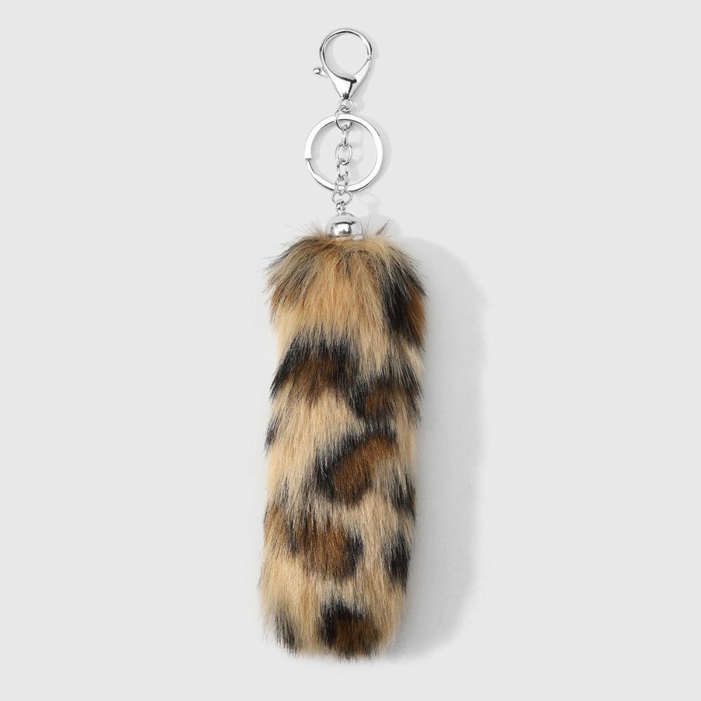 Leopard Print Animals Tail Keychain Hanging Bag Charms Fur Tails Pendant  Jewelry Gifts