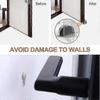 Set of 4 Door Stops, Stainless Steel Door Stops and Stoppers with Rubber Bumpers, Door Stops To Protect Doors, Walls and Furniture (Silver) - RIpj