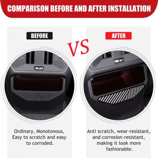 Black Steel Rear Air Vent Lower Air Vent Mesh Cover Trim For BMW X3 G45 2025+