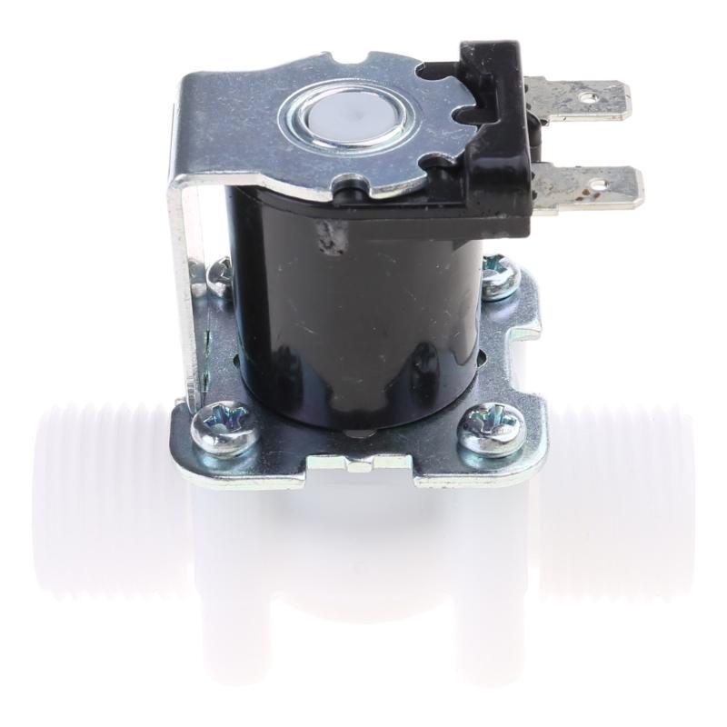 12V/24V Faucet Solenoid for Valve 2-Port Normally Closed Plastic Water Inlet Control Switch for Valve G1/2 Male Thr