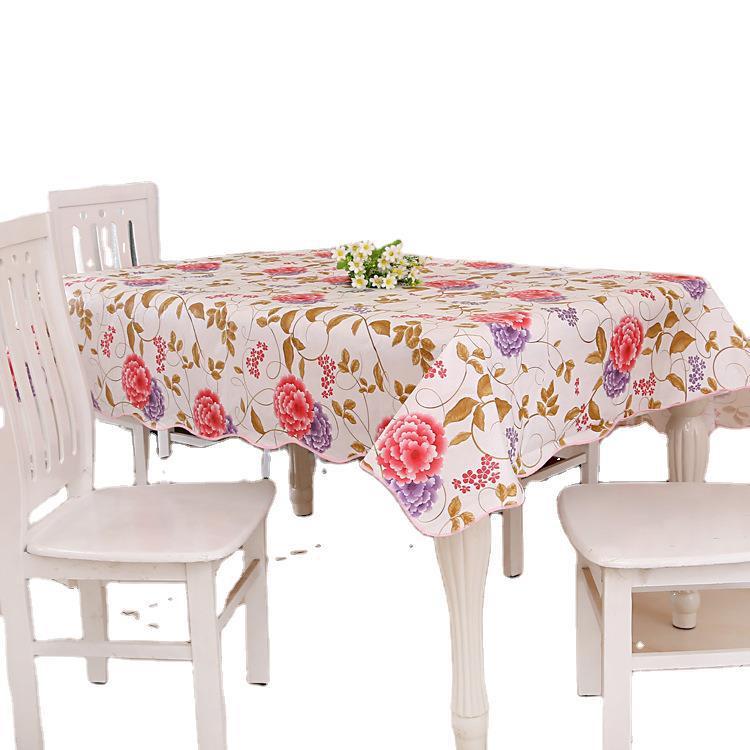 Table Cloth Oil-Proof Peva Multi-Color Round Table Cloth Tea Table Cloth Cushion Cloth Table Cloth