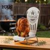 Portable Camping Grilling Rack Beer Can Chicken Roaster Rack, 304 Stainless Steel BBQ Stand Easy Clean Roast for 16oz Can, Outdoor Grill Accessory
