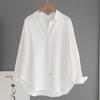 Goose Yellow Pure Cotton Shirt Women's Spring and Autumn Loose Layered Shirt Design Niche Versatile Top High-end Jacket