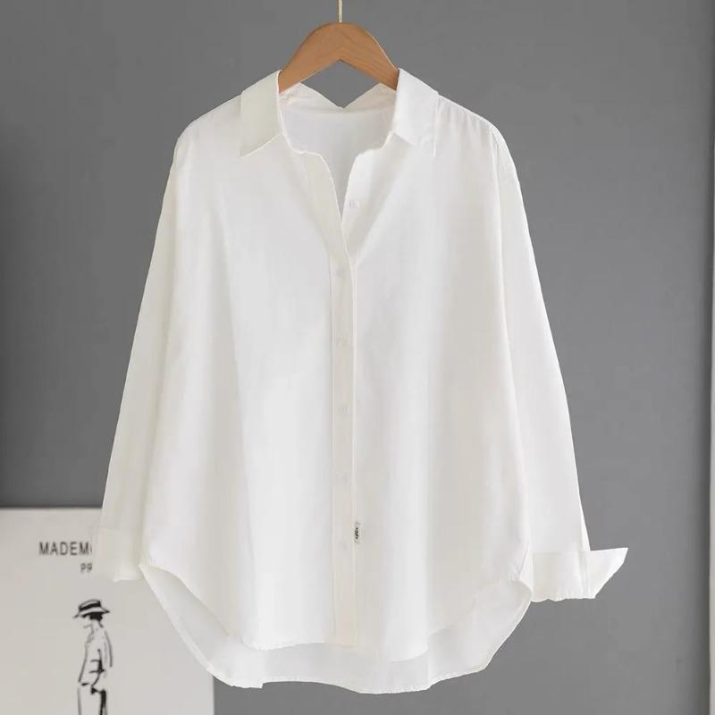 Goose Yellow Pure Cotton Shirt Women's Spring and Autumn Loose Layered Shirt Design Niche Versatile Top High-end Jacket