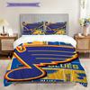 St. Louis Blues Pattern Bedding Quilt Set Quilt Cover Pillowcase Home Decoration Birthday Gift (1 * Duvet Cover + 2 * Pillowcase, Without Core)