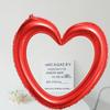 Heart-Shaped Aluminum Film Photo Frame with Bow Accents for Birthday Parties