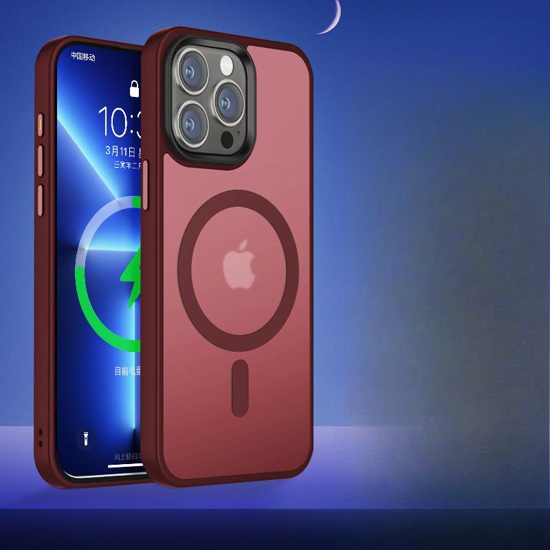 Applicable To Apple 16 Mobile Phone Case IPhone 15 ProMax Anti-fall Magsafe Magnetic Suction 13